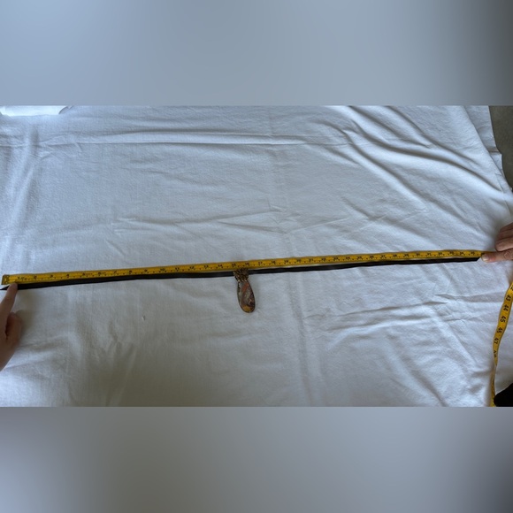 Stephen Dweck Boulder Opal Brown Leather and Bronze Butterfly Pendant Necklace - Picture 7 of 12